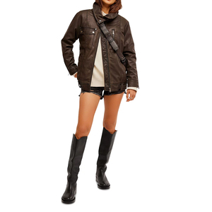 Chaquetas de Cuero y Satén Transpirables para Mujer, Alta Calidad, Precio Bajo, Venta al Por Mayor, Diseño 2026, Moda Femenina, Auténticas - Product Image 2