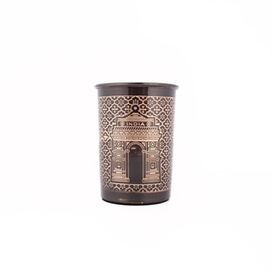 Gobelet martelé en cuivre pur de fabricant de l'Inde en gros pour la guérison accessoires de vaisselle de produit ayurvédique - Product Image 2