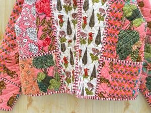 Indien fait à la main Burfi matelassé coton Patchwork veste nouveauté unisexe manteau d'hiver avec bouton décoration Style bohème - Product Image 5