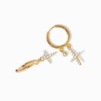 Boucles d'oreilles pendantes en moissanite ronde de 1,40 carat avec serti clos et à griffes partagées en or jaune, tendance, unisexe, pour usage quotidien