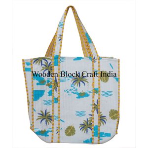 Bolsos de Hombro de Algodón Vintage para Mujer, Estampados a Mano, Acolchados, con Cierre de Cremallera, Moda de Verano/Invierno para Chicas - Product Image 5