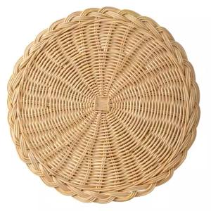 Sets de table bohème napperons en rotin pour décor de table ronde napperon fleur de forme ronde en gros Vietnam - Product Image 3