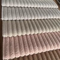 Tela de Tapicería de Terciopelo de Lujo con Rayas 3D de Piel Sintética de Poliéster para Muebles, Sofás, Camas, Alfombras, Cortinas y Sillas