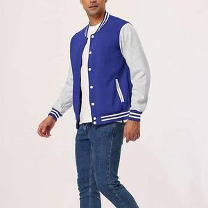 Chaqueta Universitaria Estilo Colegial para Hombre, Cuello Alto, Patrón de Letras Bordadas, Costuras, Corte Holgado, Diseño Urbano para Invierno - Product Image 6