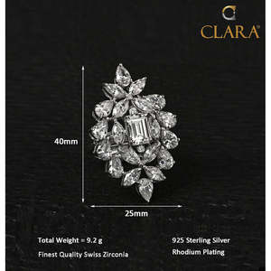 NOVAMART Fine Premium 925 Pure Sterling <b>Silver</b> Men's <b>Ring</b> Rhodium Plated with <b>Emerald</b> Cut Diamond Set Elegant Jewelry Inlay Tech - Product Image 6