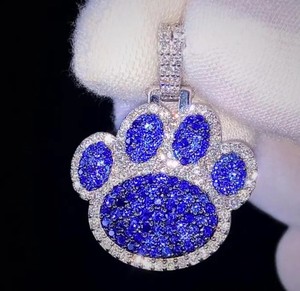 Solid 925 Sterling Silver Plated <b>Stainless</b> <b>Steel</b> Pendant Customized Moissanite Fully Iced Diamond Hip Hop Pendant for Weddings - Product Image 2