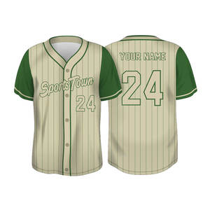 Camisa de béisbol Premium para hombre Impresión sublimada personalizada Transpirable Uniforme al por mayor hasta Max 5XL - Product Image 1