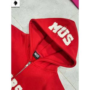 Sweatshirts en molleton lourd personnalisés pour hommes sweat à capuche surdimensionné athlétique lavé pour l'hiver sweats à capuche assortis pour les couples - Product Image 3