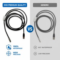 Sensor de Temperatura Digital DS18B20 a Prueba de Agua IP68 con Cable de 1m, Terminal XH2.54-3P y Conector RJ11 6P4C