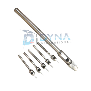 High Quality 5-<b>Piece</b> Manual FUE Hair Transplant Punch <b>Set</b> Micro Stainless Steel Punches Handle CE Certified Hair Implant Surgery - Product Image 4