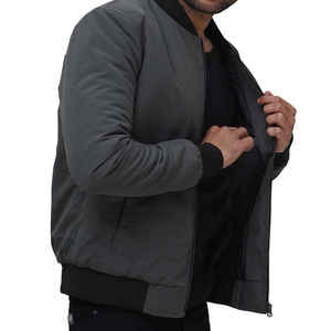 Chaqueta Bomber de Calle de la Mejor Calidad, Cómoda, Nueva, Elegante, Color Gris, Chaqueta Bomber para Hombre, Gran Venta - Product Image 4