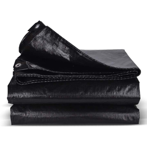 Bâche en polyester imperméable de couleur noire durable Protection extérieure robuste - Product Image 1