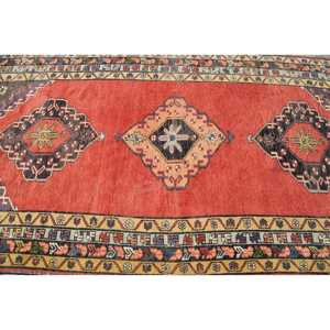 5x9.9 ft Vintage Turkish Rug, Large Rug, <b>Red</b> <b>Wool</b> Rug - Product Image 5