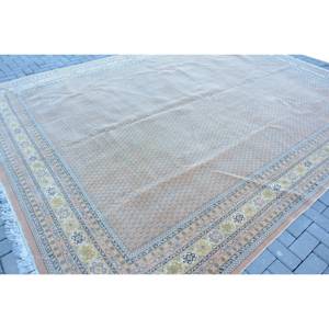 Clásico marrón Beige 9,7x13,3 pies Vintage alfombra turca Imitación Piel de conejo látex respaldo Patchwork pasillo rectángulo aparador alfombras - Product Image 2
