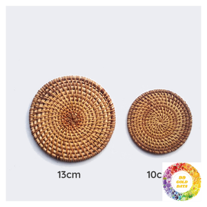 Placas de cargador de ratán tejidas a mano naturales, Mantel Individual elegante, decoración de mesa de comedor rústica, decoración colgante de pared hecha a mano - Product Image 3