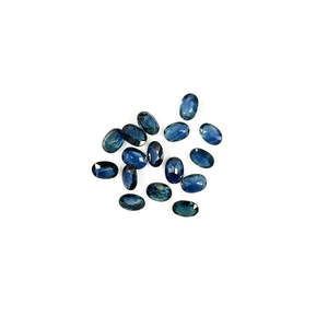 Saphirs Teal Naturels Non Traités, Ovales Calibrés 5x7mm & 6x8mm, Couleurs Bleu Clair, Gris, Violet, Coupe Coussin, Pierre Précieuse Minérale - Product Image 4