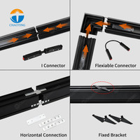 Europe Russie Design Tissu Extensible Pvc Film Ceil Rail Système Aluminium Profilé Busbar Plafond Stretch Magnétique Rail Lumières LED