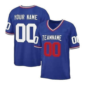 Maillots de football américain pour adultes et jeunes de qualité Uniformes de pratique à manches courtes respirants XS-3XL pour les fans de sport Logo personnalisé - Product Image 4