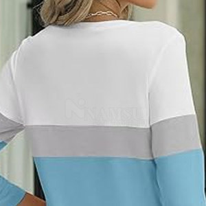 En línea Mejor Venta Mujeres Camisetas de manga larga Algodón Poliéster Hecho Mujeres Camisetas de manga completa - Product Image 6