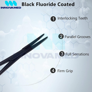 ชุดเครื่องมือผ่าตัดด้วยตนเองอเนกประสงค์สแตนเลสสีดำคีมล็อกห้ามเลือดยุงรองรับออนไลน์นำมาใช้ใหม่ได้ - Product Image 2