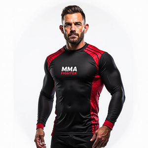Personalizado Bjj Rash Guards al por mayor sublimado MMA Gear para deportes de combate gimnasio entrenamiento y ropa de entrenamiento - Product Image 5