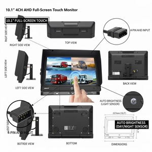 Monitor DVR AHD con Pantalla Táctil Completa de 10.1 Pulgadas Melia, Pantalla Dividida, Cámara de Reversa 1080P, Panel IPS sin Marco, Control de un Solo Botón - Product Image 3