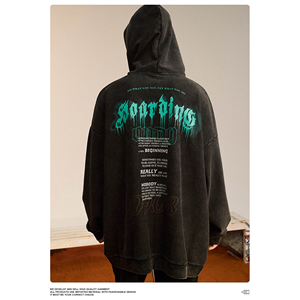 Trendy 2025 Hip Hop streetwear front back large printed Hoodie <b>for</b> MEN Oversized acid washed faded Hoodie <b>for</b> MEN - Product Image 5