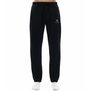 Streetwear pour hommes, pantalons de survêtement en coton éponge légère taille double empilés essentiels, jambes larges droites, logo personnalisé, pantalons de survêtement baggy - Product Image 1