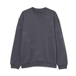 Sweat-shirt unisexe à col rond pour l'hiver, en molleton de coton robuste, logo personnalisé (strass/broderie), coupe ample, sportif, pour l'extérieur - Product Image 1