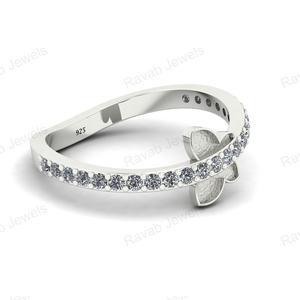 แหวนฐานเสือภูเขาทำจากเงินสเตอริง S925ทันสมัยล่าสุดติดตั้งได้นานพร้อมแหวนเปล่า - Product Image 5