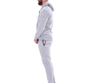 ชุดวอร์มผ้าฟลีซสองชิ้นสำหรับผู้ชายชุดวอร์มผ้าฝ้ายแบบเรียบชุดวอร์มและมีฮู้ดเทคโนโลยีออกแบบได้ตามต้องการ - Product Image 3