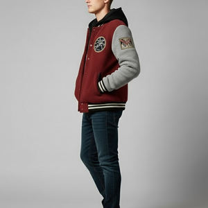 Nouvelle arrivée 2024 Veste universitaire en molleton sur mesure pour hommes Vente en gros Meilleure qualité Veste universitaire en molleton pour hommes Veste d'hiver en molleton pour hommes en faible MOQ - Product Image 3