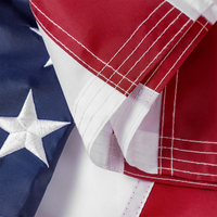 Grand drapeau américain de haute qualité, 6x10 pieds, extérieur, style volant, imperméable, résistant, en nylon 210D, étoiles brodées, bâton en aluminium