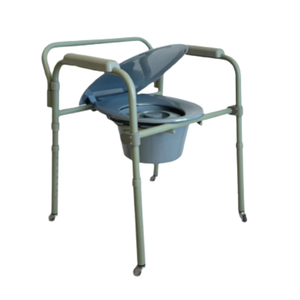 Top Seller <b>Commode</b> Chair with Wheels – <b>Portable</b> Toilet Chair, Smooth Rolling, Lightweight, Durable, Comfortable, Bulk Packaging - Product Image 1