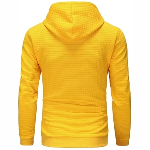 Sudadera con capucha amarilla mostaza para hombre, suave algodón, estilo urbano, sudadera con capucha para invierno, precio mayorista barato - Product Image 2