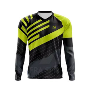 Maillot de motocross en cuir à manches longues, haute qualité, respirant, anti-UV, séchage rapide, logo personnalisable, grandes tailles, vente chaude - Product Image 4