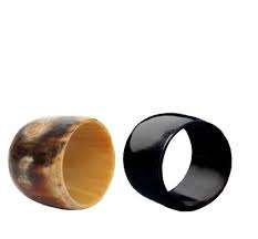 Porte-serviettes en corne de boeuf sur mesure pour la maison, l'hôtel, le bureau, les articles de table, un rond de serviette très poli fait à la main de qualité supérieure - Product Image 3