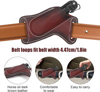 Étui universel pour couteau de haute qualité en cuir pleine fleur imperméable, réglable, grande capacité, avec clip ceinture, couteau pliant