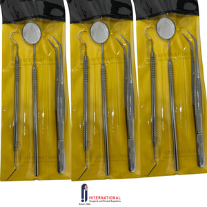 Kit de diagnóstico Dental de acero inoxidable de alta calidad, 3 uds., juego de examen básico, agarre ergonómico reutilizable, 1 año de garantía - Product Image 3