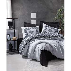 Cotton <b>Box</b> Candy Double Duvet Cover Set Degno Black-Elegant and Stylish <b>Bedding</b> - Product Image 1