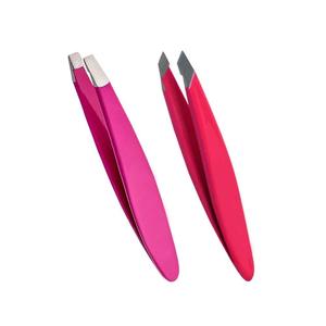 Mini pinzas de Material de acero inoxidable con etiqueta privada, pinzas para cejas de la mejor calidad, pinzas pequeñas para cejas con punta inclinada - Product Image 5