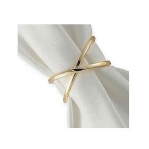 Anneau de serviette en fil de fer au design admirable, couleur or, pour la table à manger, anneau de serviette décoratif au meilleur prix - Product Image 4