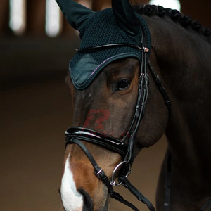 หมวกคลุมหูม้าถักโครเชต์ ดีไซน์หรูหรา น้ำหนักเบา ระบายอากาศได้ดี ซักได้ ผลิตในปากีสถาน สำหรับฝึกซ้อมและการแข่งขัน - Product Image 2