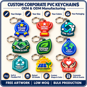 Llaveros de PVC con Forma Irregular Personalizados con Diseños de Dibujos Animados Coloridos para Regalos Promocionales OEM ODM - Product Image 4