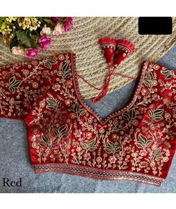 เสื้อเบลาส์ผ้ากำมะหยี่เนื้อนุ่มแบบอินเดียสำหรับชุดเจ้าสาวส่าหรีและเลฮิงกา - Product Image 1