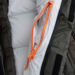 Personalizado al por mayor OEM invierno con capucha bombardero Puffer abajo abrigo Varsity chaqueta Streetwear chaqueta cortavientos para los hombres - Product Image 3