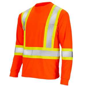 Gilets de sécurité de construction en maille orange haute visibilité Gilet de sécurité réfléchissant Vêtements de travail multi-poches - Product Image 2