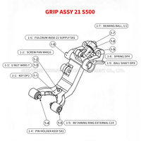 Ensemble de préhension d'outils Brother S500-21 (21S500) pour perceuse CNC Brother S500 21T ATC Magazine, pièces de rechange
