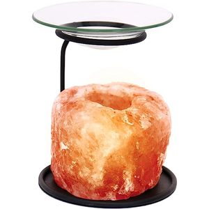 Brûleur à mazout Feng Shui avec sel naturel de l'Himalaya et bougeoir de style amour sculpté - Product Image 4