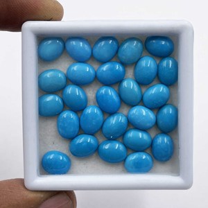 Lote de piedras preciosas sueltas de alta calidad de turquesa Arizona Natural 3-12 MM cabujón ovalado certificado IGI para la fabricación de joyas - Product Image 5
